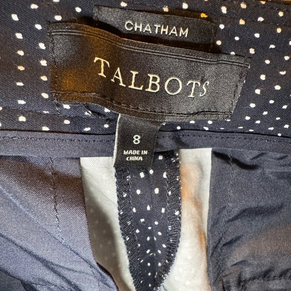 Talbots Chattham Dot Print Pants 8 - Picture 8 of 9